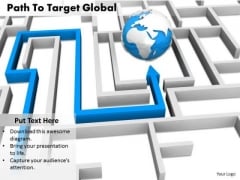 Stock Photo Path To Target Globe PowerPoint Slide Stock Photo Path To Target Globe PowerPoint Slide