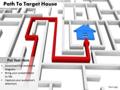 Stock Photo Path To Target House PowerPoint Slide Stock Photo Path To Target House PowerPoint Slide