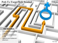 Stock Photo Path To Target Male Symbol PowerPoint Slide Stock Photo Path To Target Male Symbol PowerPoint Slide