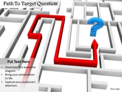 Stock Photo Path To Target Question Mark PowerPoint Slide Stock Photo Path To Target Question Mark PowerPoint Slide
