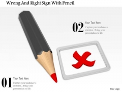 Stock Photo Pencil With Red Wrong Sign PowerPoint Slide Stock Photo Pencil With Red Wrong Sign PowerPoint Slide