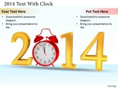 Stock Photo Red Alarm Clock With Golden Text Of 2014 PowerPoint Slide Stock Photo Red Alarm Clock With Golden Text Of 2014 PowerPoint Slide