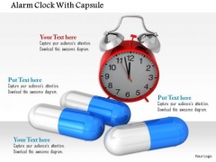 Stock Photo Red Alarm Clock With Medical Pills PowerPoint Slide Stock Photo Red Alarm Clock With Medical Pills PowerPoint Slide
