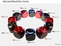 Stock Photo Red And Black Dice Circle PowerPoint Slide Stock Photo Red And Black Dice Circle PowerPoint Slide