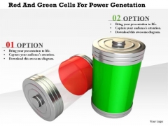 Stock Photo Red And Green Cells For Power Genetation PowerPoint Slide Stock Photo Red And Green Cells For Power Genetation PowerPoint Slide