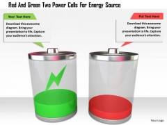 Stock Photo Red And Green Two Power Cells For Energy Source PowerPoint Slide Stock Photo Red And Green Two Power Cells For Energy Source PowerPoint Slide