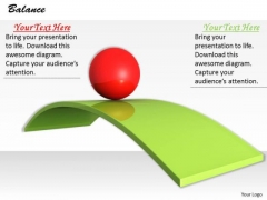 Stock Photo Red Ball Balancing On Green Slide PowerPoint Slide Stock Photo Red Ball Balancing On Green Slide PowerPoint Slide