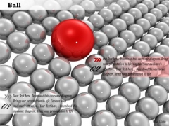 Stock Photo Red Ball With Silver Balls Shows Leadership PowerPoint Slide