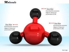 Stock Photo Red Color 3d Molecule PowerPoint Slide Stock Photo Red Color 3d Molecule PowerPoint Slide