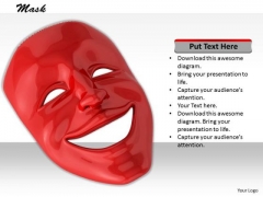 Stock Photo Red Color Emotions Mask PowerPoint Slide Stock Photo Red Color Emotions Mask PowerPoint Slide
