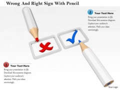 Stock Photo Red Wrong And Blue Right Signs PowerPoint Slide Stock Photo Red Wrong And Blue Right Signs PowerPoint Slide