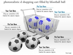 Stock Photo Shopping Cart Filled By Footballs PowerPoint Slide Stock Photo Shopping Cart Filled By Footballs PowerPoint Slide
