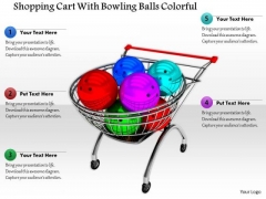 Stock Photo Shopping Cart With Bowling Balls Colorful PowerPoint Slide Stock Photo Shopping Cart With Bowling Balls Colorful PowerPoint Slide