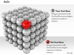 Stock Photo Silver Ball Square With Red Ball In Corner Shows Leadership PowerPoint Slide Stock Photo Silver Ball Square With Red Ball In Corner Shows Leadership PowerPoint Slide