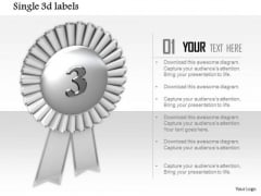 Stock Photo Silver Medal For Winner Of 3rd Position PowerPoint Slide Stock Photo Silver Medal For Winner Of 3rd Position PowerPoint Slide
