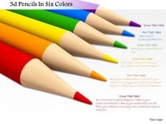 Stock Photo Six Colorful Pencils On White Background PowerPoint Slide Stock Photo Six Colorful Pencils On White Background PowerPoint Slide