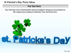 Stock Photo St Patricks Day Party Ideas PowerPoint Template Stock Photo St Patricks Day Party Ideas PowerPoint Template