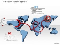 Stock Photo Stethoscope On Map Of Usa PowerPoint Slide Stock Photo Stethoscope On Map Of Usa PowerPoint Slide