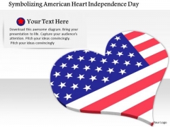 Stock Photo Symbolizing American Heart Independence Day PowerPoint Side Stock Photo Symbolizing American Heart Independence Day PowerPoint Side