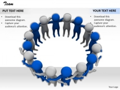 Stock Photo Team Of 3d Blue And White People Pwerpoint Slide Stock Photo Team Of 3d Blue And White People Pwerpoint Slide