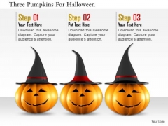 Stock Photo Three Pumpkins For Holloween Image Graphics For PowerPoint Slide Stock Photo Three Pumpkins For Holloween Image Graphics For PowerPoint Slide