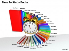 Stock Photo Time To Study Books Ppt Template