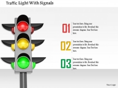 Stock Photo Traffic Light With Signals PowerPoint Slide Stock Photo Traffic Light With Signals PowerPoint Slide