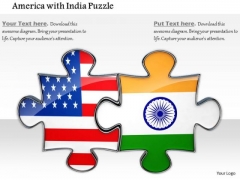 Stock Photo Us And India Flag Design Puzzle PowerPoint Slide Stock Photo Us And India Flag Design Puzzle PowerPoint Slide