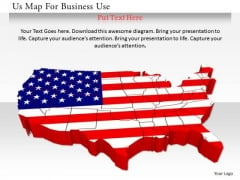 Stock Photo Us Map For Business Use PowerPoint Slide