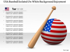 Stock Photo Usa Baseball Isolated On White Background PowerPoint Slide Stock Photo Usa Baseball Isolated On White Background PowerPoint Slide