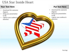 Stock Photo Usa Star Inside Golden Heart Symbol PowerPoint Slide Stock Photo Usa Star Inside Golden Heart Symbol PowerPoint Slide