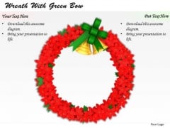 Stock Photo Wreath Of Red Flowers With Golden Bells PowerPoint Slide Stock Photo Wreath Of Red Flowers With Golden Bells PowerPoint Slide