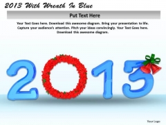 Stock Photo Year 2013 With Flower Wreath PowerPoint Slide Stock Photo Year 2013 With Flower Wreath PowerPoint Slide