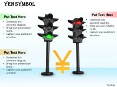 Stock Photo Yen Symbol In Between Traffic Lights PowerPoint Slide Stock Photo Yen Symbol In Between Traffic Lights PowerPoint Slide