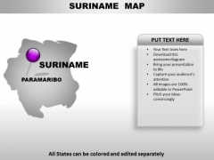 Suriname Country PowerPoint Maps