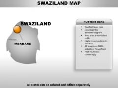 Swaziland Country PowerPoint Maps Swaziland Country PowerPoint Maps