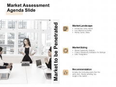 TAM SAM And SOM Market Assessment Agenda Slide Ppt File Brochure PDF