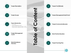 Table Of Content Ppt PowerPoint Presentation Model Microsoft Table Of Content Ppt PowerPoint Presentation Model Microsoft