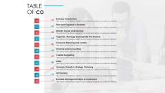 Table Of Contents Business Analysis Method Ppt Model Vector PDF Table Of Contents Business Analysis Method Ppt Model Vector PDF