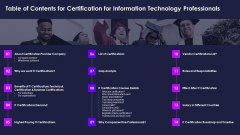 Table Of Contents For Certification For Information Technology Professionals Microsoft PDF Table Of Contents For Certification For Information Technology Professionals Microsoft PDF