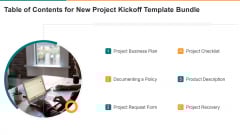 Table Of Contents For New Project Kickoff Template Bundle Rules PDF Table Of Contents For New Project Kickoff Template Bundle Rules PDF