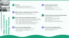 Table Of Contents For Online Business Strategy Playbook Download PDF Table Of Contents For Online Business Strategy Playbook Download PDF