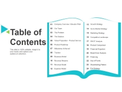 Table Of Contents Ppt PowerPoint Presentation File Deck Table Of Contents Ppt PowerPoint Presentation File Deck