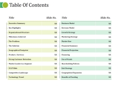Table Of Contents Ppt PowerPoint Presentation Infographics Mockup Table Of Contents Ppt PowerPoint Presentation Infographics Mockup