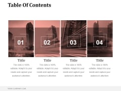 Table Of Contents Ppt PowerPoint Presentation Themes