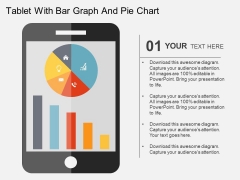 Tablet With Bar Graph And Pie Chart Powerpoint Templates Tablet With Bar Graph And Pie Chart Powerpoint Templates