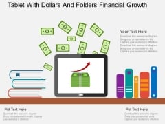 Tablet With Dollars And Folders Financial Growth Powerpoint Template Tablet With Dollars And Folders Financial Growth Powerpoint Template