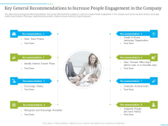 Tactics To Develop People Engagement In Organization Key General Recommendations To Increase People Engagement In The Company Slides PDF Tactics To Develop People Engagement In Organization Key General Recommendations To Increase People Engagement In The Company Slides PDF