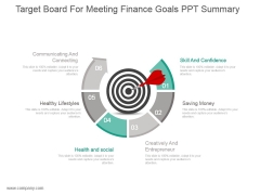 Target Board For Meeting Finance Goals Ppt Summary