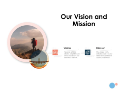 Target Market Our Vision And Mission Ppt Portfolio Layout PDF